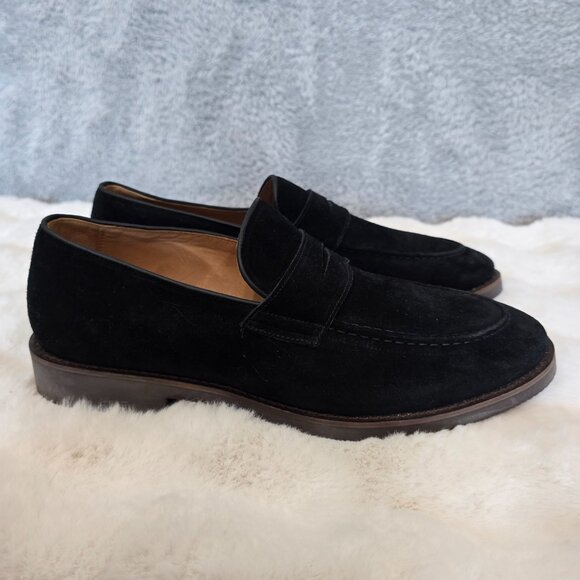 Flag Ltd. Men's Black Suede Penny Loafer NEW Dillard's House Brand Size 10.5 M - Picture 4 of 8